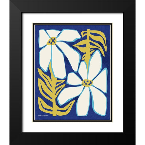 Flower Power I Black Modern Wood Framed Art Print with Double Matting by Gallagher, Megan