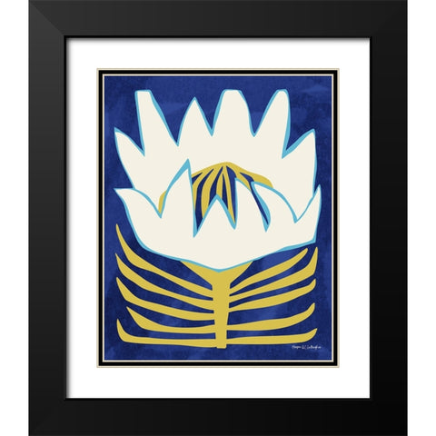 Flower Power II Black Modern Wood Framed Art Print with Double Matting by Gallagher, Megan