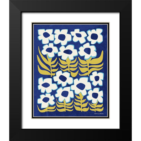 Flower Power III Black Modern Wood Framed Art Print with Double Matting by Gallagher, Megan