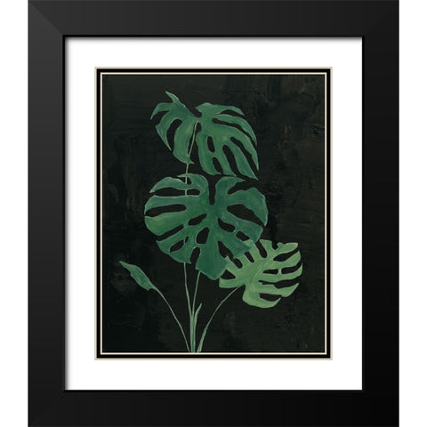 Palm Botanical I Black Black Modern Wood Framed Art Print with Double Matting by Purinton, Julia