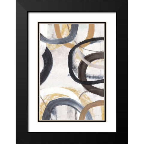 Dwell I Gold Neutral Crop Black Modern Wood Framed Art Print with Double Matting by Warrick, Cheryl
