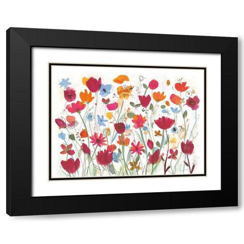 Sunday Stroll I Refresh Black Modern Wood Framed Art Print with Double Matting by Warrick, Cheryl