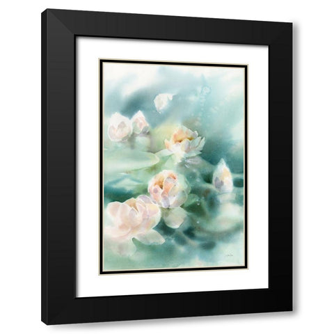 Water Lily II Black Modern Wood Framed Art Print with Double Matting by Pete, Katrina