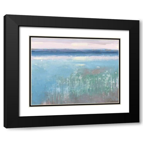 Seascape I Black Modern Wood Framed Art Print with Double Matting by Wiens, James