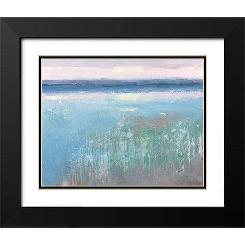 Seascape I Black Modern Wood Framed Art Print with Double Matting by Wiens, James