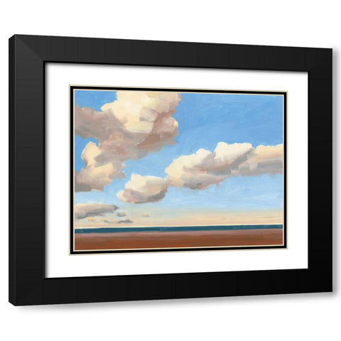 Seascape III Black Modern Wood Framed Art Print with Double Matting by Wiens, James