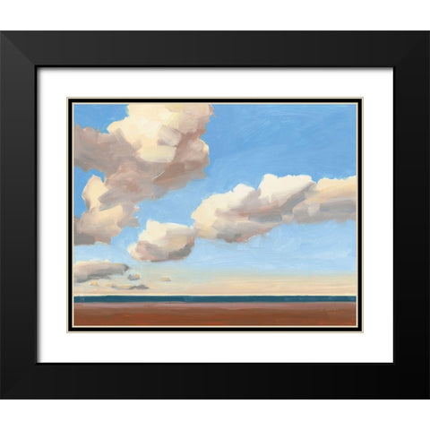 Seascape III Black Modern Wood Framed Art Print with Double Matting by Wiens, James