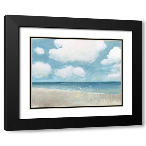 Seascape IV Black Modern Wood Framed Art Print with Double Matting by Wiens, James