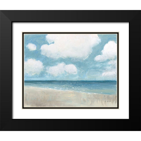 Seascape IV Black Modern Wood Framed Art Print with Double Matting by Wiens, James