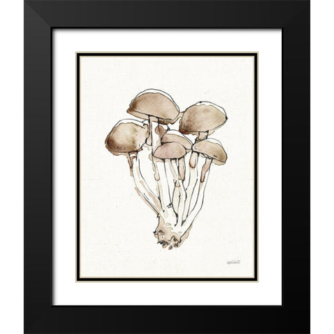 Fresh Farmhouse Mushrooms I Black Modern Wood Framed Art Print with Double Matting by Tavoletti, Anne