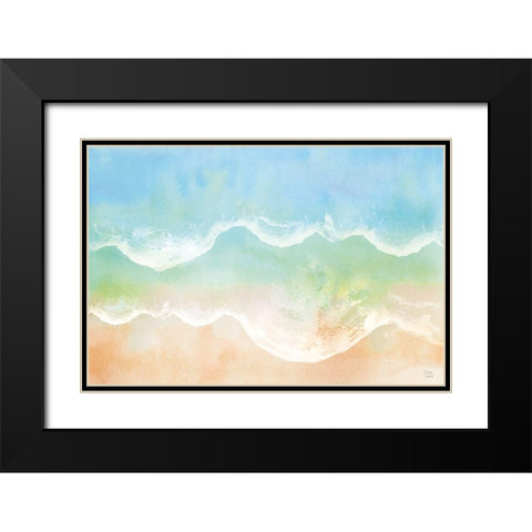 Ocean Breeze VII Black Modern Wood Framed Art Print with Double Matting by June, Dina