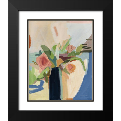 Black Vase Black Modern Wood Framed Art Print with Double Matting by Munger, Pamela
