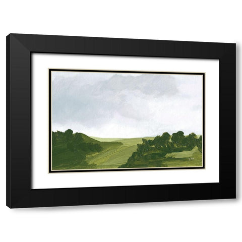 Country Lane Blue Sky Black Modern Wood Framed Art Print with Double Matting by Mack, Lynn