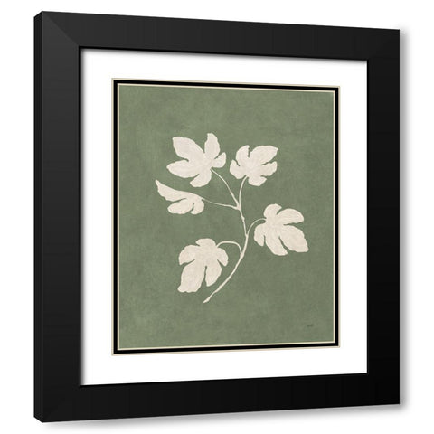 Botanical Study III Forest Green Black Modern Wood Framed Art Print with Double Matting by Purinton, Julia