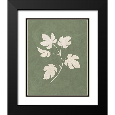 Botanical Study III Forest Green Black Modern Wood Framed Art Print with Double Matting by Purinton, Julia