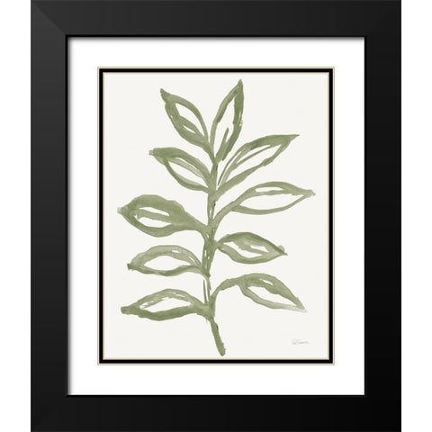 Nature in Sage II Black Modern Wood Framed Art Print with Double Matting by Schlabach, Sue