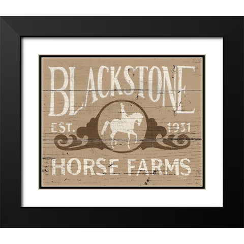 Horse Signs IV Neutral Black Modern Wood Framed Art Print with Double Matting by Wellington Studio