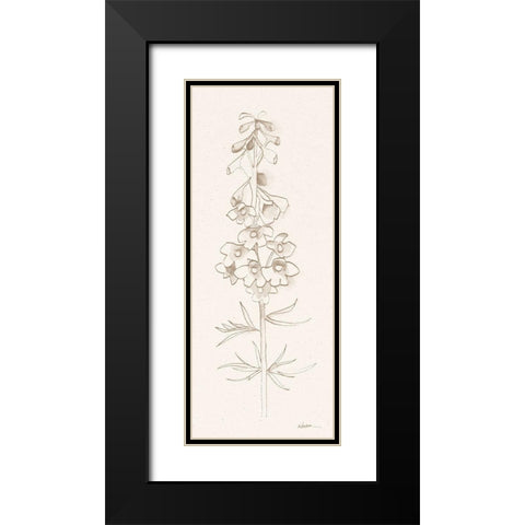 Delphinium I Black Modern Wood Framed Art Print with Double Matting by Novak, Shirley