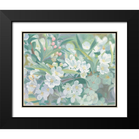 Blossoms Black Modern Wood Framed Art Print with Double Matting by Wiens, James