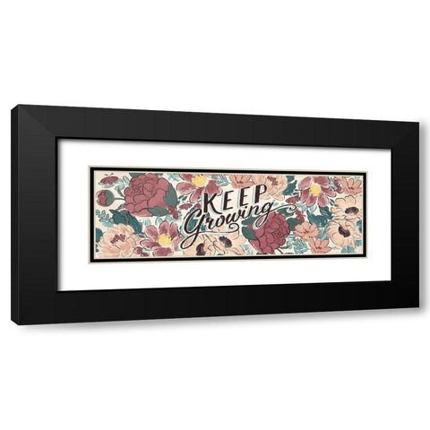 Keep Growing I Panel Black Modern Wood Framed Art Print with Double Matting by Penner, Janelle
