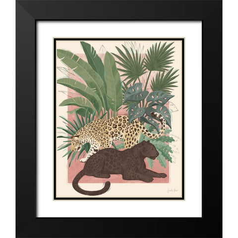 Majestic Cats I Black Modern Wood Framed Art Print with Double Matting by Penner, Janelle