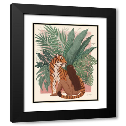 Majestic Cats II Black Modern Wood Framed Art Print with Double Matting by Penner, Janelle