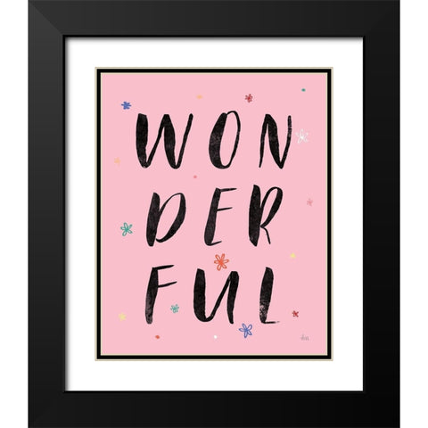 Colorful Bold Words I Black Modern Wood Framed Art Print with Double Matting by Marshall, Laura