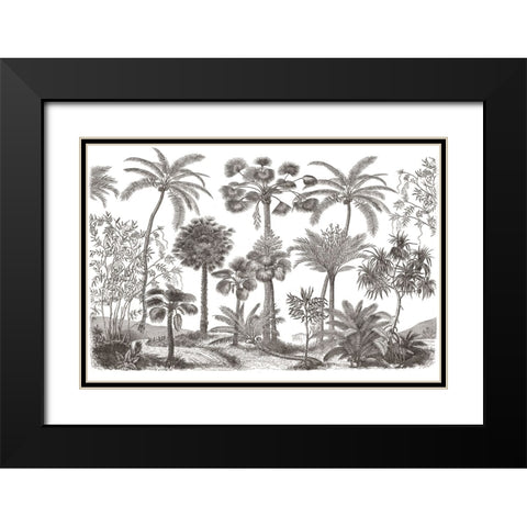 Palm Oasis III Black Modern Wood Framed Art Print with Double Matting by Wild Apple Portfolio