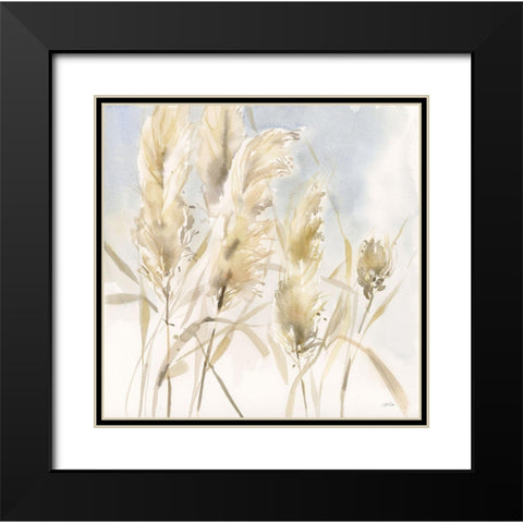 Pampas Grasses Black Modern Wood Framed Art Print with Double Matting by Pete, Katrina