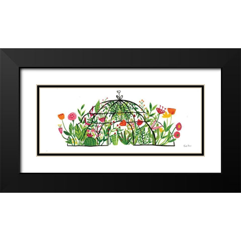 Greenhouse Blooming I Black Modern Wood Framed Art Print with Double Matting by Zaman, Farida