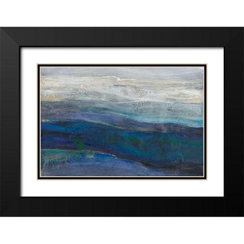 Vista Black Modern Wood Framed Art Print with Double Matting by Hristova, Albena