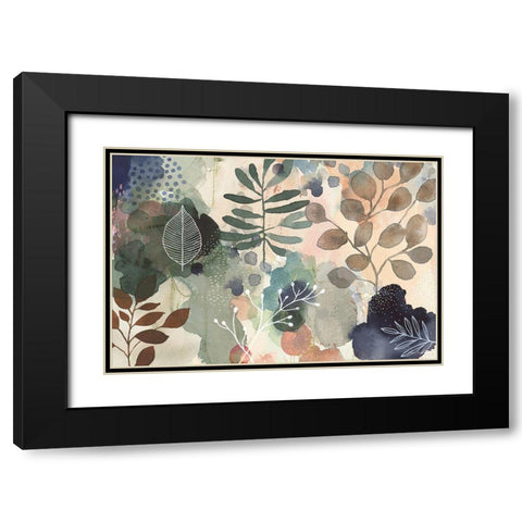 Flourish and Flow Black Modern Wood Framed Art Print with Double Matting by Horn, Laura