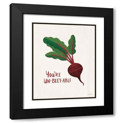 Veggie Fun I Black Modern Wood Framed Art Print with Double Matting by Penner, Janelle