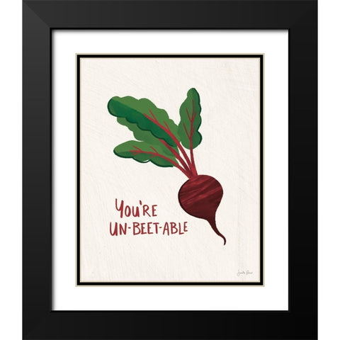 Veggie Fun I Black Modern Wood Framed Art Print with Double Matting by Penner, Janelle