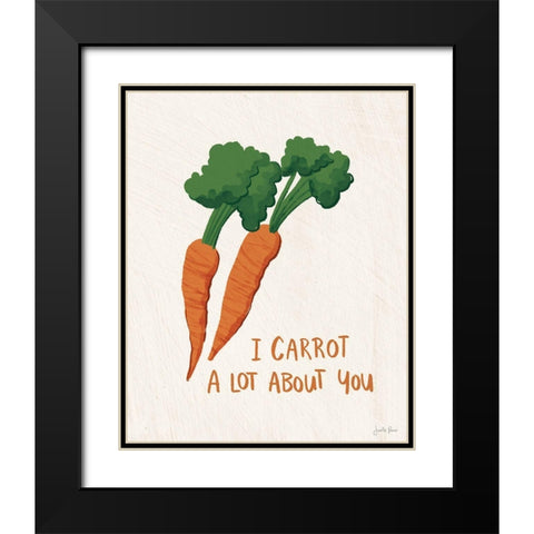 Veggie Fun II Black Modern Wood Framed Art Print with Double Matting by Penner, Janelle