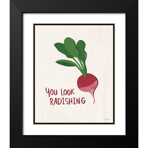 Veggie Fun VI Black Modern Wood Framed Art Print with Double Matting by Penner, Janelle