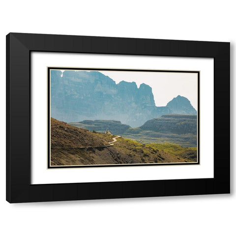 Dolomiti I Color Black Modern Wood Framed Art Print with Double Matting by Aledanda