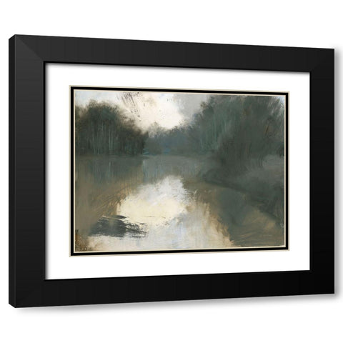 Moody Landscape Black Modern Wood Framed Art Print with Double Matting by Wiens, James