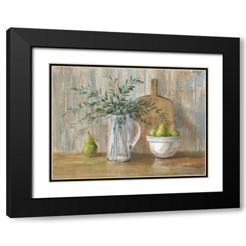 Autumn Kitchen Black Modern Wood Framed Art Print with Double Matting by Nai, Danhui