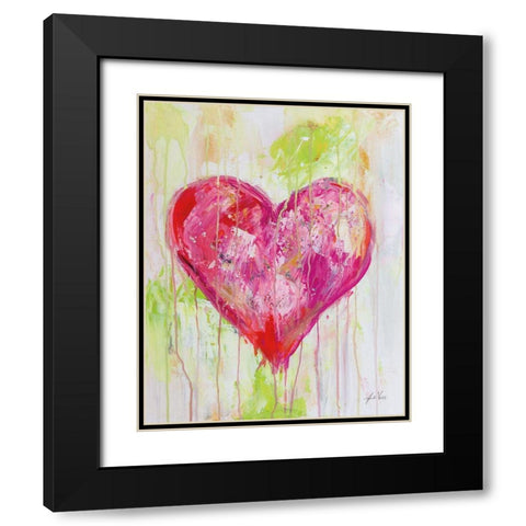 Lonely Heart Black Modern Wood Framed Art Print with Double Matting by Vertentes, Jeanette