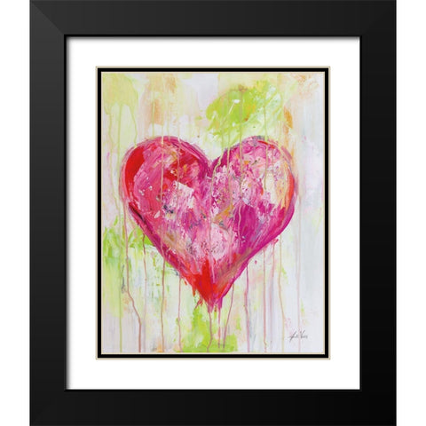 Lonely Heart Black Modern Wood Framed Art Print with Double Matting by Vertentes, Jeanette