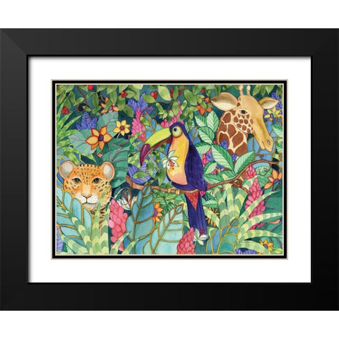 Jungle Black Modern Wood Framed Art Print with Double Matting by McKenna, Kathleen Parr