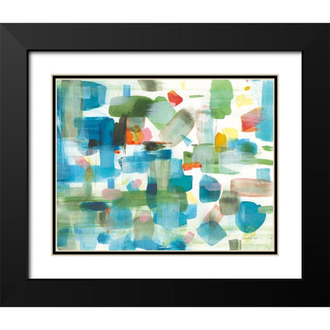 Life of Color II Black Modern Wood Framed Art Print with Double Matting by Nai, Danhui
