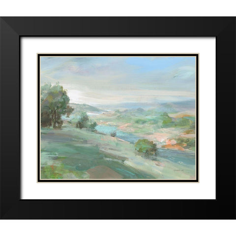 Valley in Sunshine Black Modern Wood Framed Art Print with Double Matting by Nai, Danhui