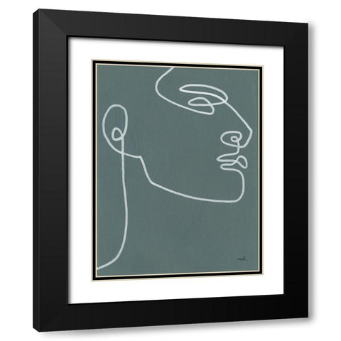 About Face I Black Modern Wood Framed Art Print with Double Matting by Hershey, Moira