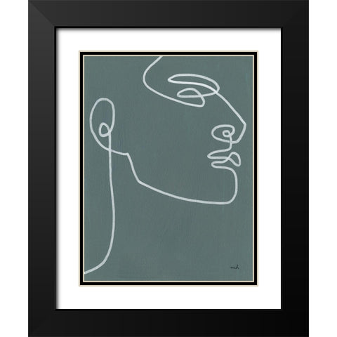 About Face I Black Modern Wood Framed Art Print with Double Matting by Hershey, Moira
