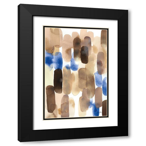 Tempo Black Modern Wood Framed Art Print with Double Matting by Horn, Laura