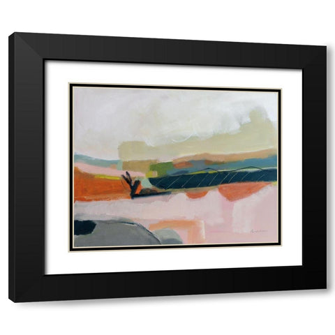 Fortunate Isles Black Modern Wood Framed Art Print with Double Matting by Munger, Pamela