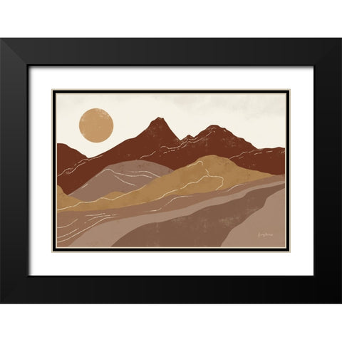 Peru Trails Neutral Black Modern Wood Framed Art Print with Double Matting by Thorns, Becky