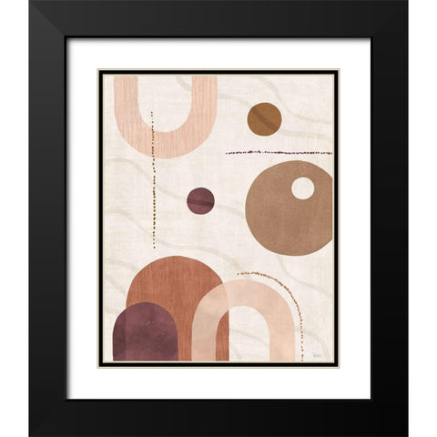Soft Balance I Black Modern Wood Framed Art Print with Double Matting by Charron, Veronique